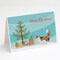 Caroline&#x27;s Treasures Skookum Cat Merry Christmas Greeting Cards and Envelopes Pack of 8